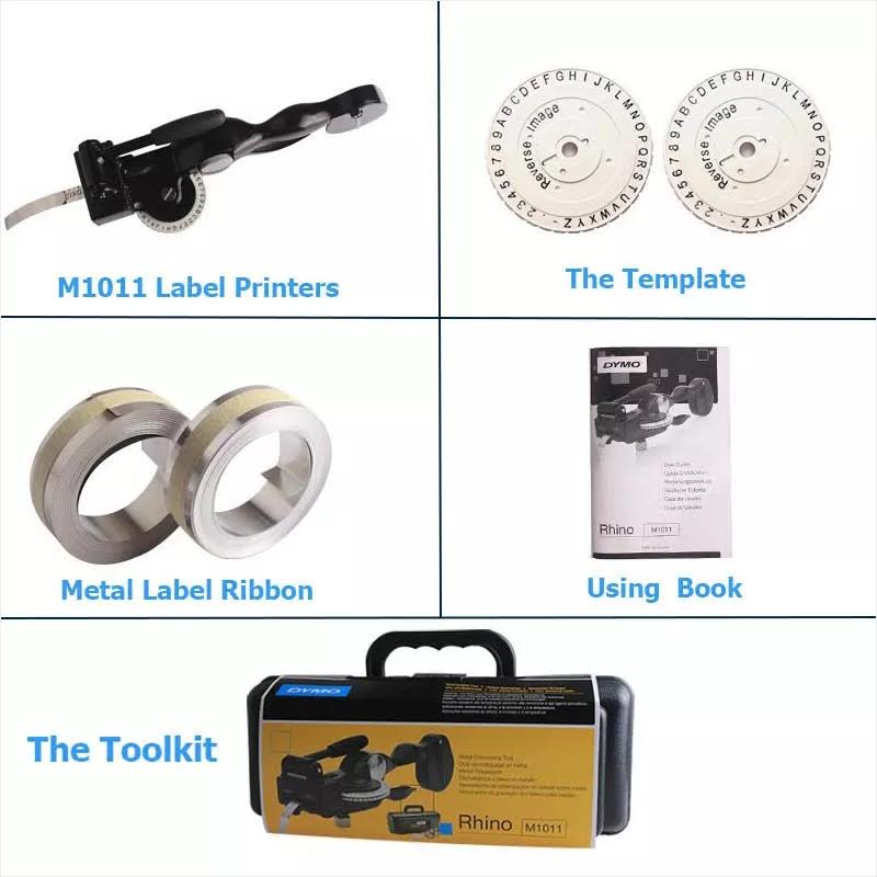Stainless Steel Metal Tape Embossing Machine Kit DYMO Rhino M1011 - Ready Stock