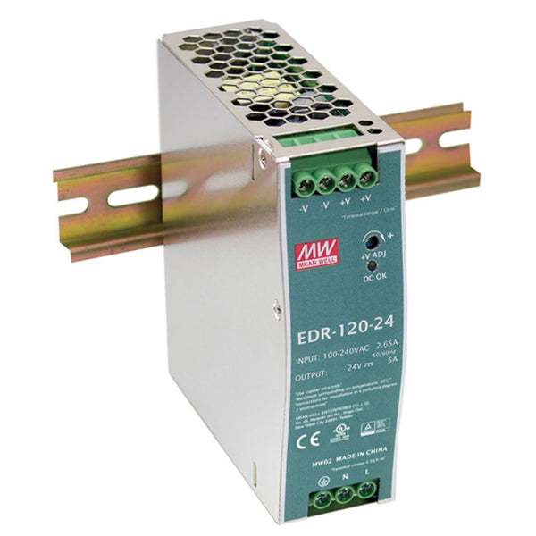 Power Supply Din Rail Mounted 5Amps 120W - 24VDC