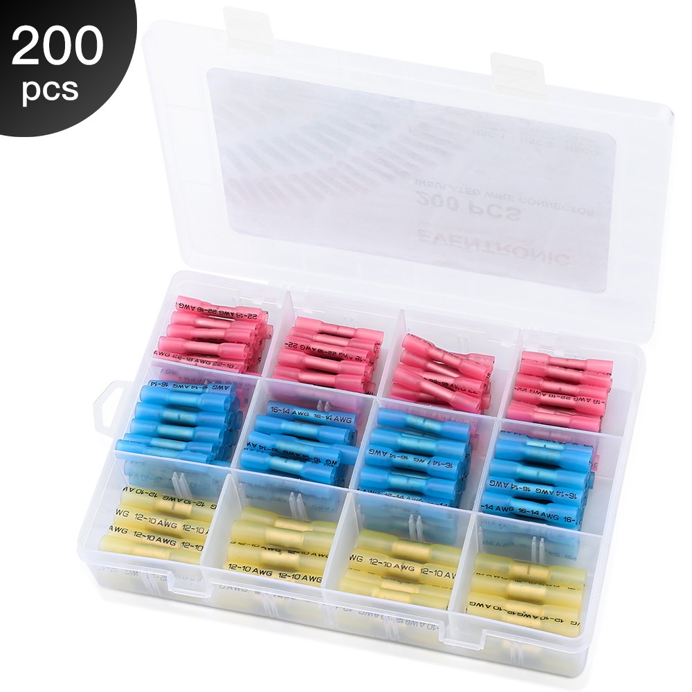 Heat Shrink Butt Connectors Terminals, Waterproof Marine Grade
