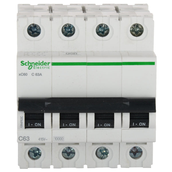 Schneider MCB 63Amp 4Pole Acti 9 C-Curve MCB