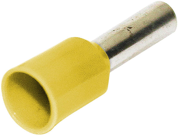 Insulated Bootlace Lug 0.75mm Yellow