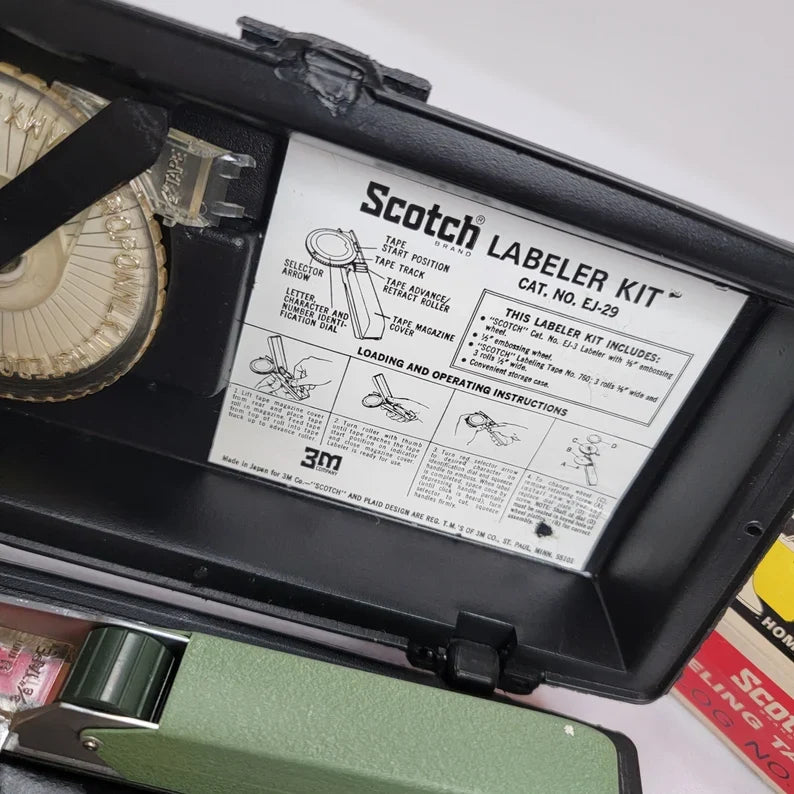 Vintage Scotch Labeling Tape Kit