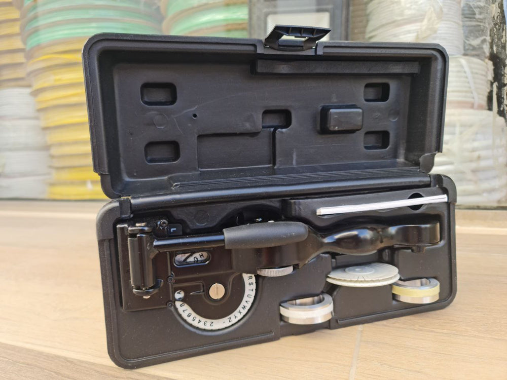 Stainless Steel Metal Tape Embossing Machine Kit DYMO Rhino M1011 - Ready Stock