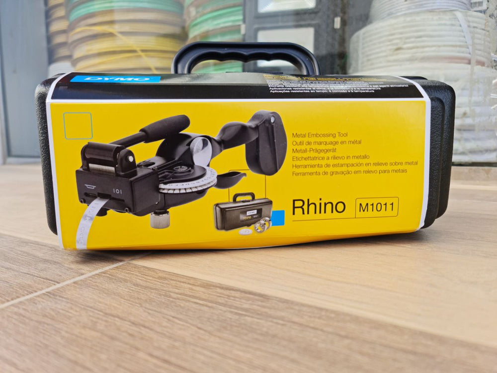 Stainless Steel Metal Tape Embossing Machine Kit DYMO Rhino M1011 - Ready Stock