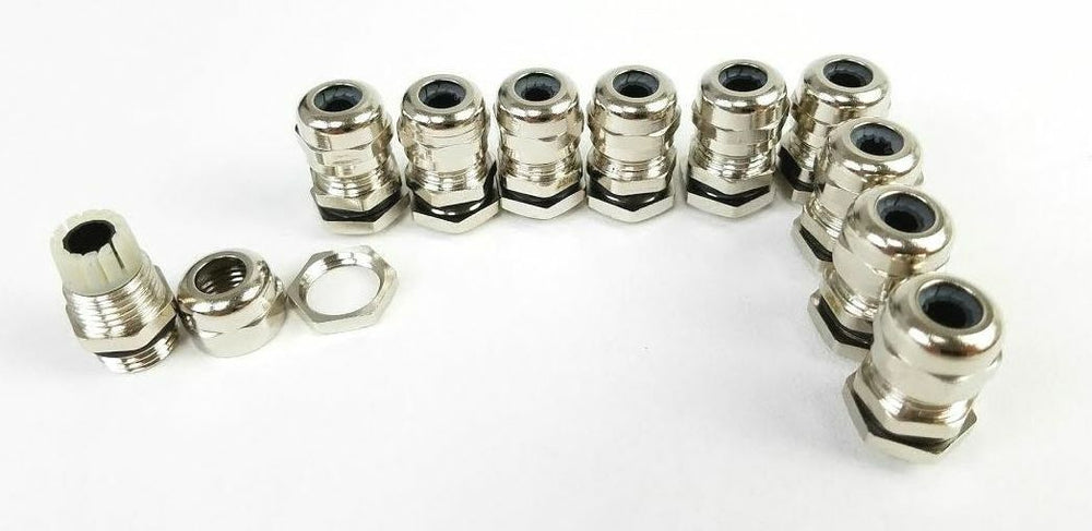 Metal Cable Gland Connector Nickel Plated Glands Stainless Steel IP68 waterproof