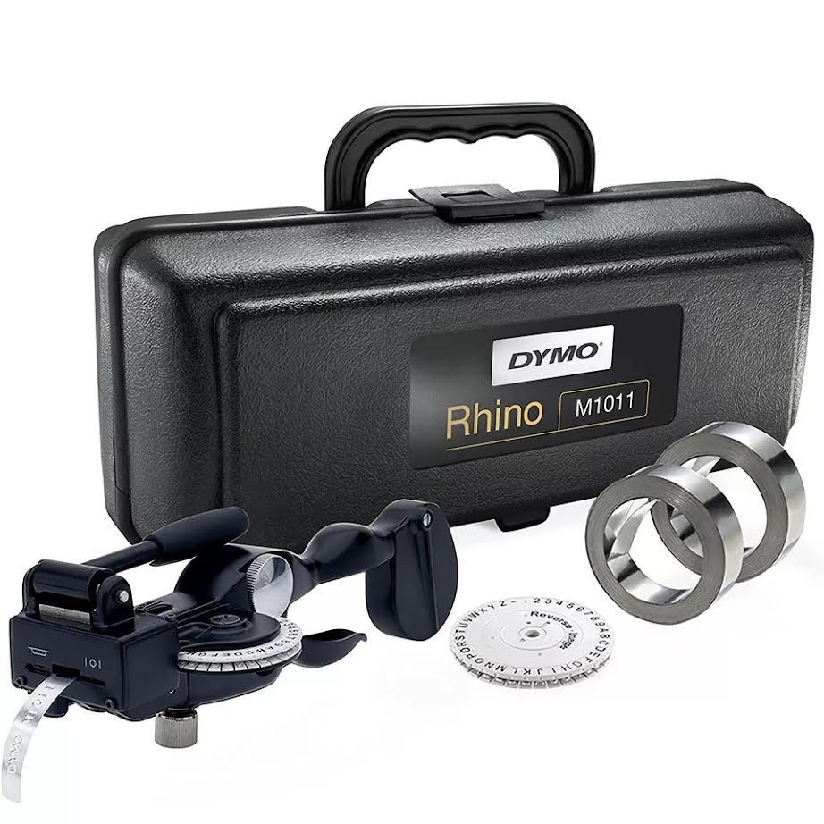 Stainless Steel Metal Tape Embossing Machine Kit DYMO Rhino M1011 - Ready Stock