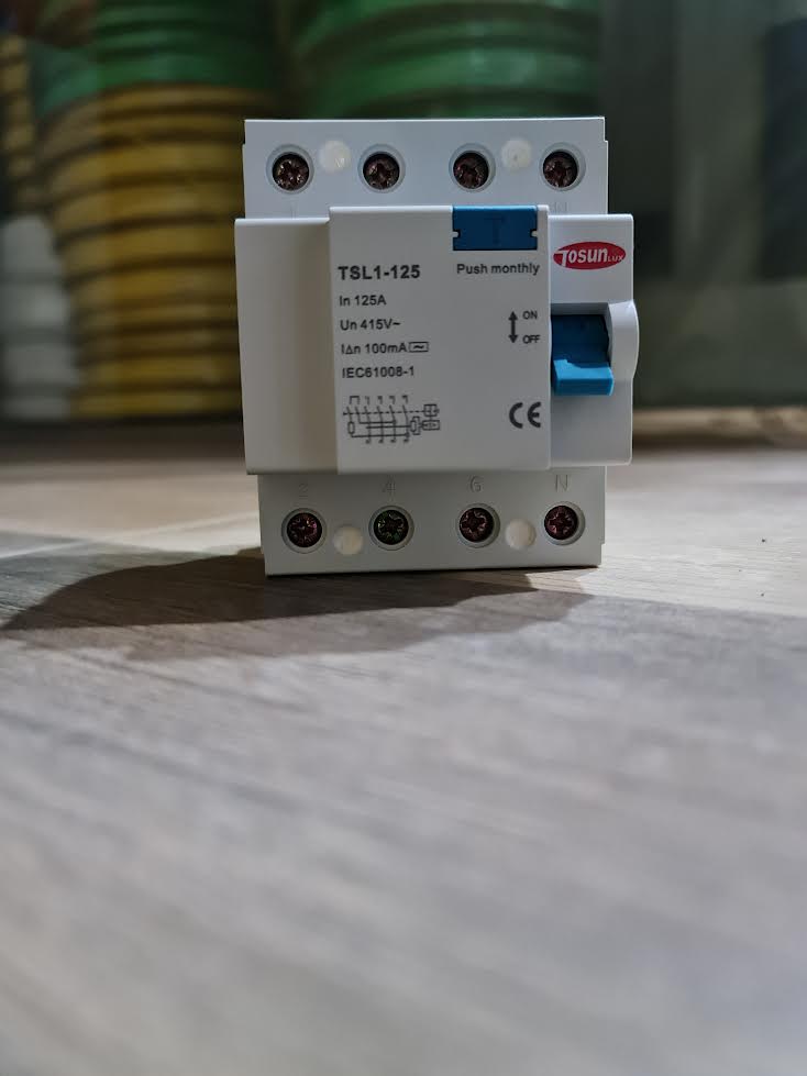 ELCB & 125Amp 4Pole 100Ma TSL1-125