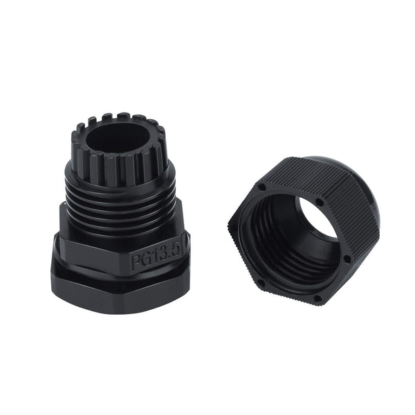 Plastic Waterproof Adjustable 3.5-13mm Cable Glands Joints, PG7, PG9, PG11, PG13.5, PG16 (35 Pieces)