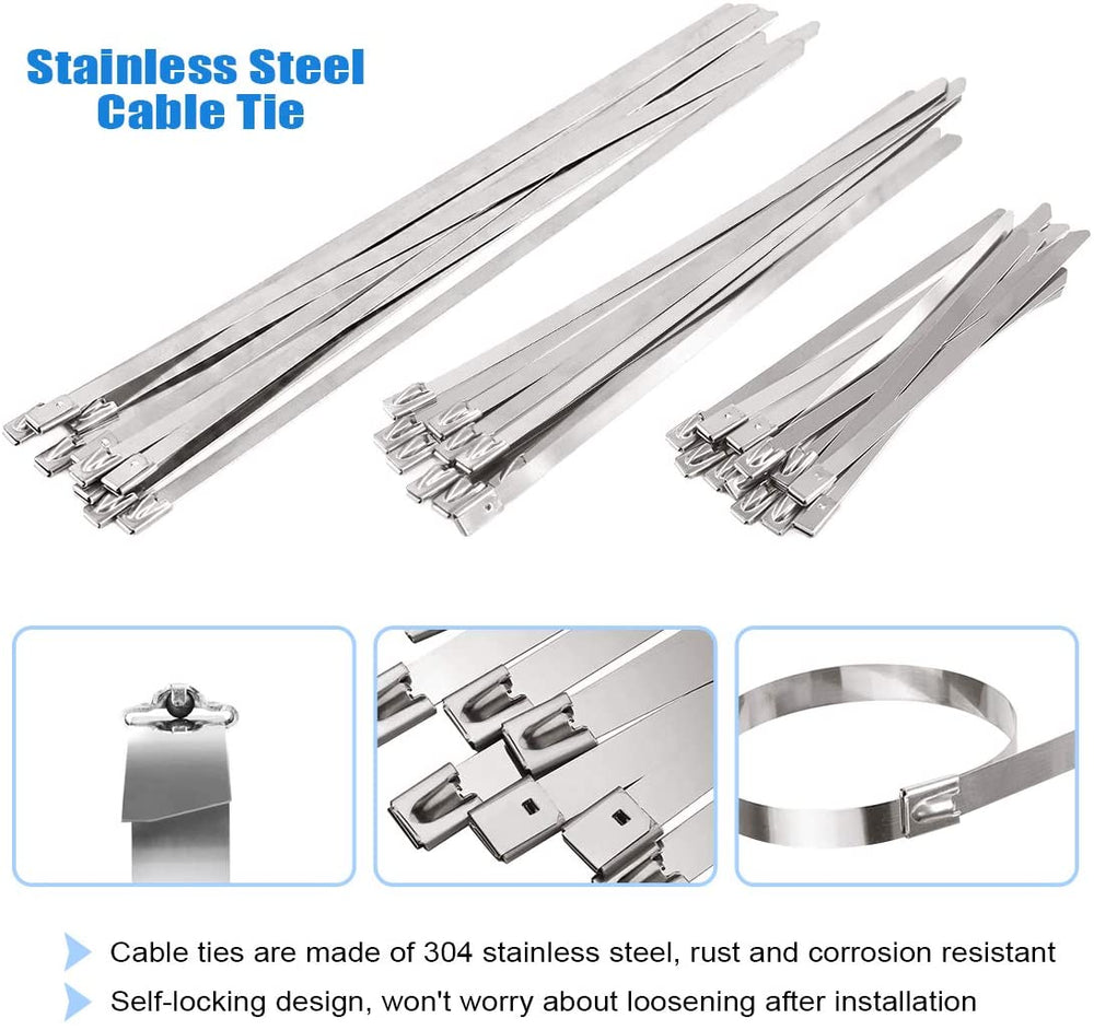 Stainless Steel Cable Tie Gun Tool for Tension and Cutting up to 12MM
