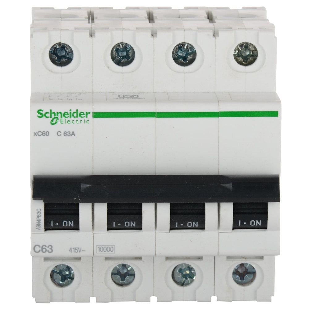 Schneider MCB 63Amp 4Pole Acti 9 C-Curve MCB