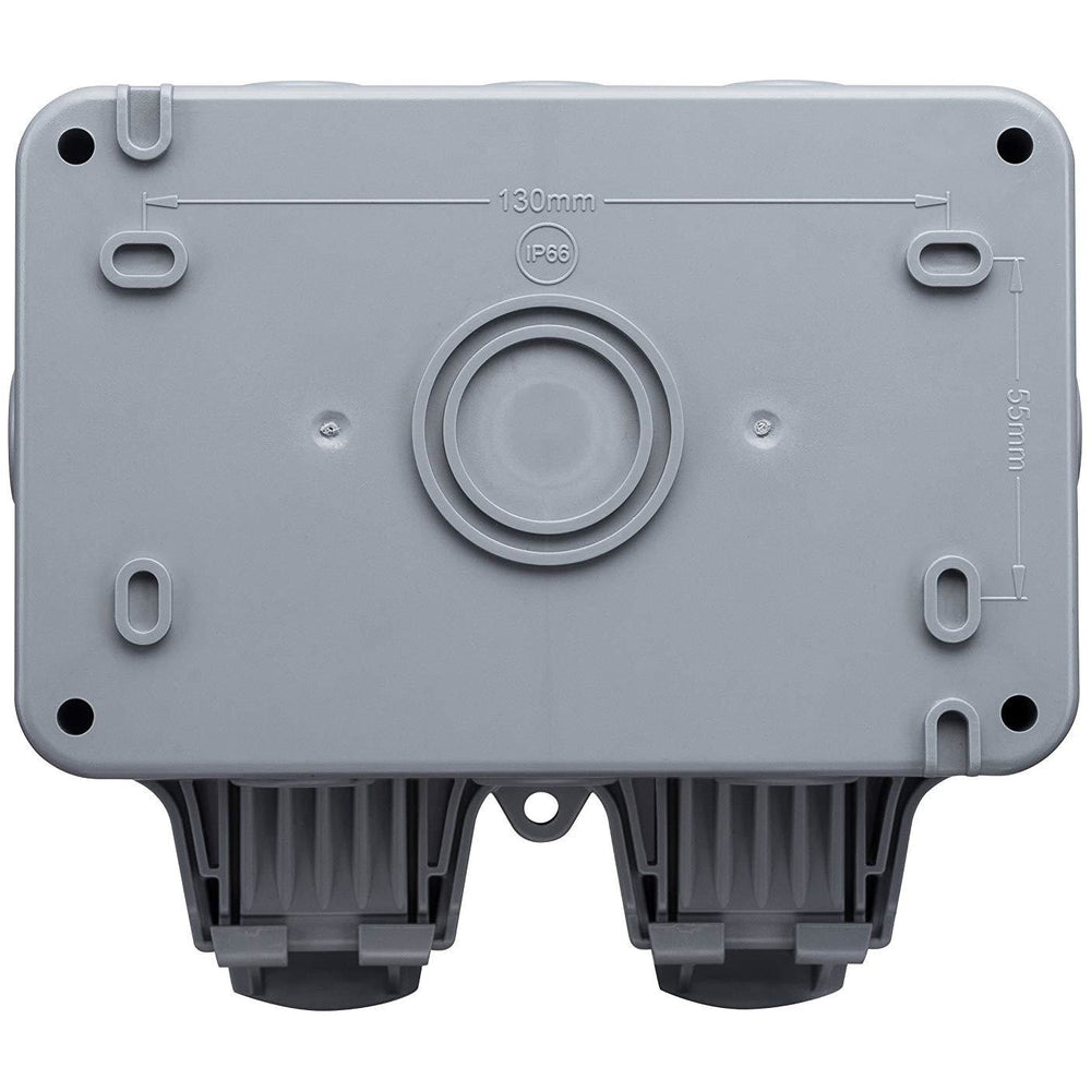Weatherproof Outdoor Switched Socket Double Gang