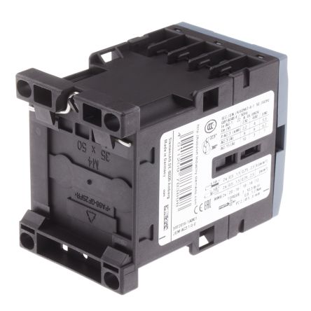 Siemens Sirius Innovation 3RT2016-1AP01 3 Pole Contactor, 3NO, 9 A, 4 kW, 240 V ac Coil