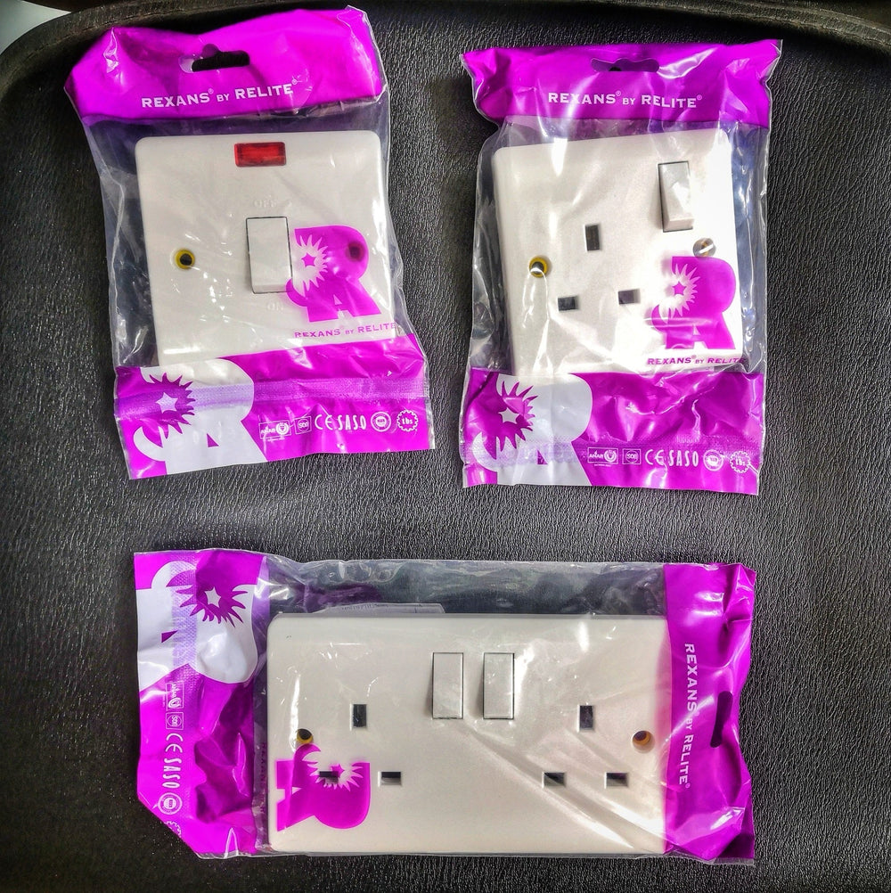 Single and Double Sockets 13 Amp & 20Amp DP Switches Rexans