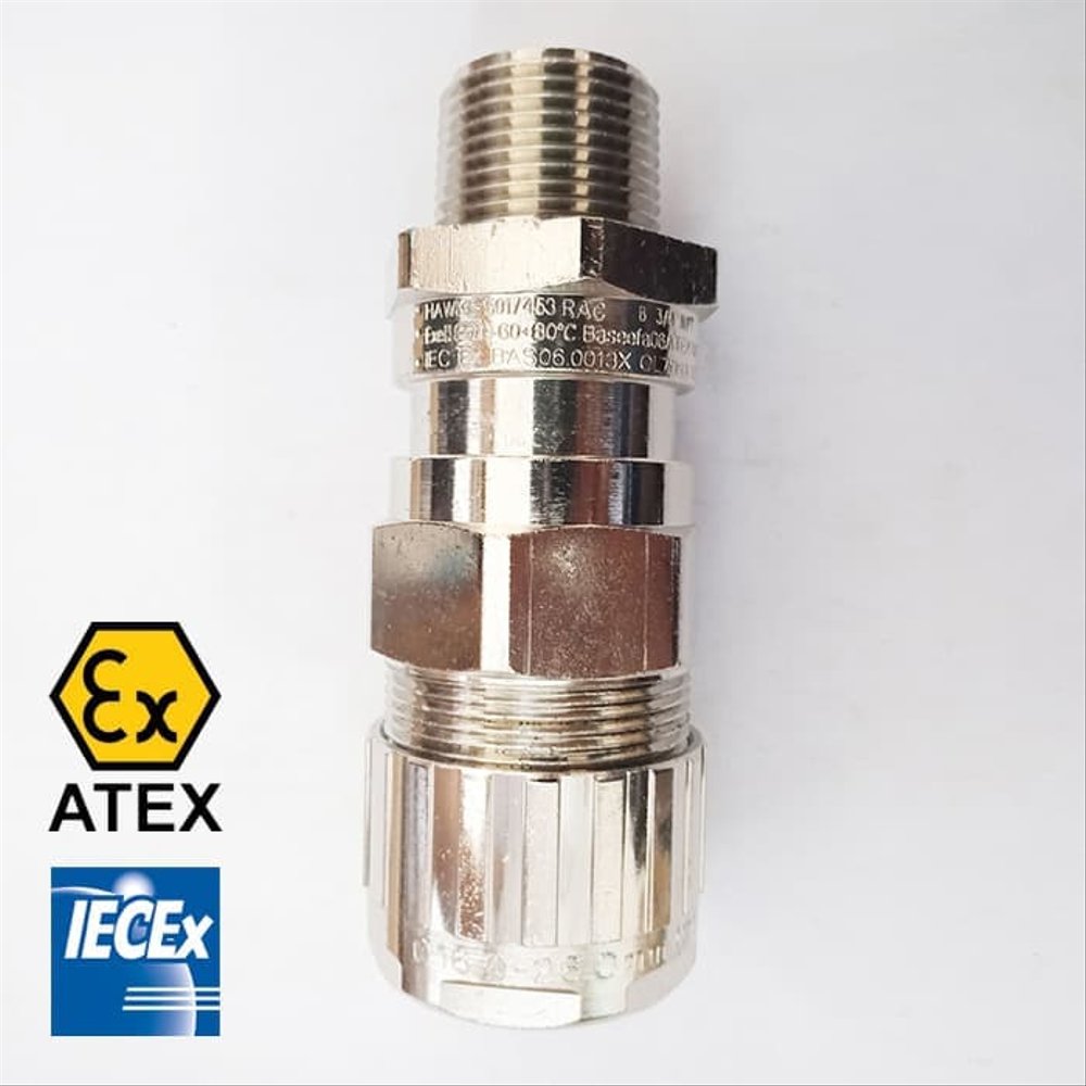 Explosion Proof Brass Cable Gland EExd 501/453 RAC 20MM Hawke