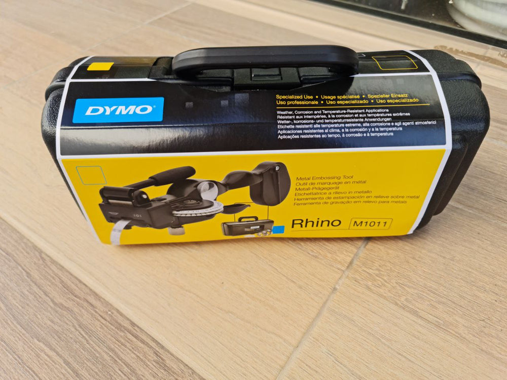 Stainless Steel Metal Tape Embossing Machine Kit DYMO Rhino M1011 - Ready Stock